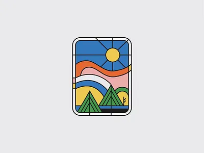 Summer Vibes badge design flat illustration patch vibe