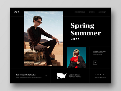 ZARA Landing Page - Exploration clothes clothes website ecommerce ecommerce website online shopping ui uidesign uiux uiux design web design website website design zara