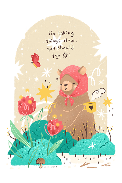 Take Your Time animal bear cute illustration