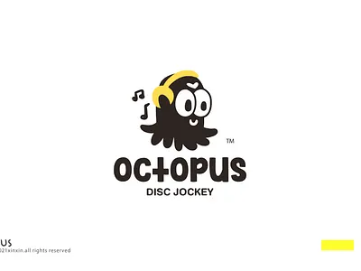 cartoon logo octopus branding design icon illustration ip logo vector 动物 卡通