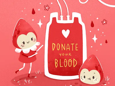 Blood Donation blood donation brand cute donation good cause illustration