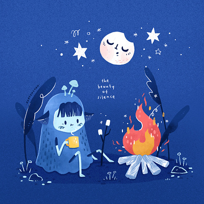 Beauty of Silence app calm cute illustration peace solace