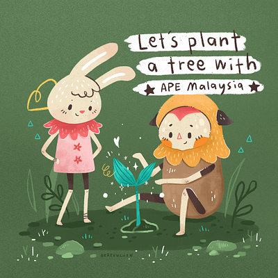 Plant a Tree cute illustration plant tree tree