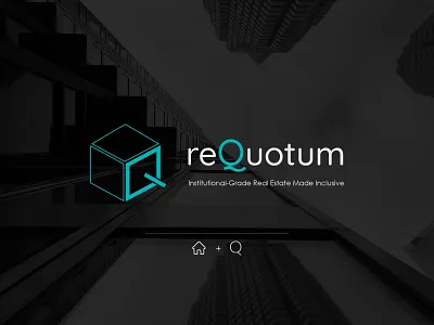 Logo Design for reQuotum 2d logo brand branding design digital digital art global icon icon design identity branding illustration logo logo design minimal modern real estate real estate logo vector