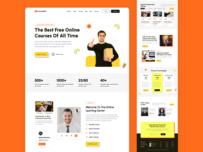 Online Courses home page design clean creative design designinspiration designsolutions designuiux dribbble figma flatdesign homepagedesign landingpage modern projects ui uitrends ux website