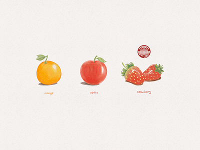 🥗 Fruits Illustration 1 branding calligraphy font family handwritten illustration logo typeface typography