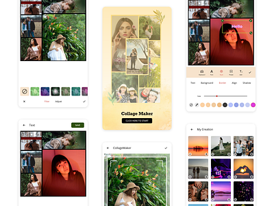 Collage Maker App : Photo editor androidui appui colagemaker collage maker app dailyui dailyui003 dailyuichallenge dailyuiinspiration dashboard photo edit photo edit app photo editing app photo editor photo editor app photoeditapp photoeditingapp photoeditor photographyapp splash screen ui