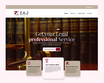 Legal Consultant Landing page animation branding consultant designers graphic design legal logo ui