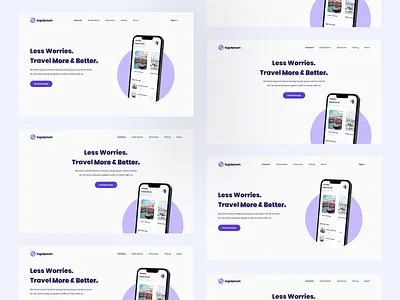 Headers for Travel Website Design airplane business flight header landing page marketing testimonial travel ui design web design