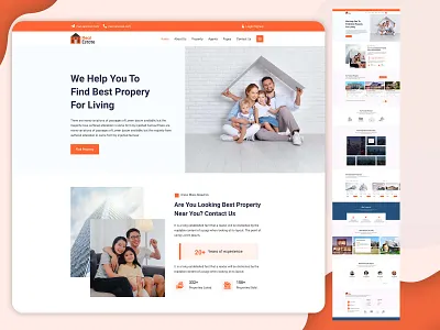 Real Estate Website creative design design landing page real estate ui ux web ui website