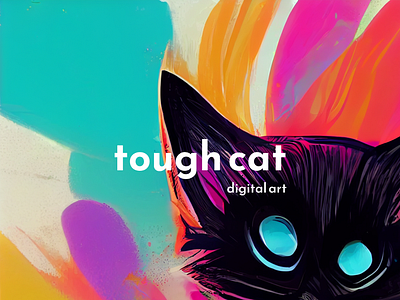 Tough cat art inspiration cat riding motorcycle comic art cool cat cute cat illustration gradient sunset intimidating colors motorbike motorcycle illustration psychedelic art pulp manga rainbow cat rainbow clouds tough cat trending artwork trending cat art trending digital art vibrant colors