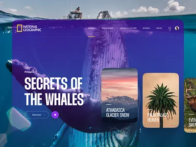 National Geographic landing page mrpugo national geographic nature website travel website ui ux
