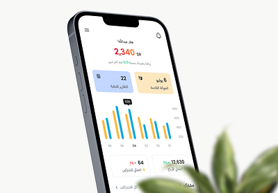 Barbell App app arabic balance bussines chart clean minimal white control panel dashboard design home ios mobile notifications smooth statistics ui ux white