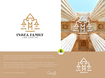INOZA Family | Law Center Logo Design branding brandmark graphic design icon identity illustration logo logomark vector