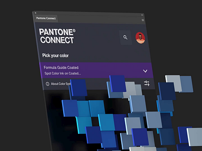 Chippy 3d blue c4d color pantone pantone connect redshift