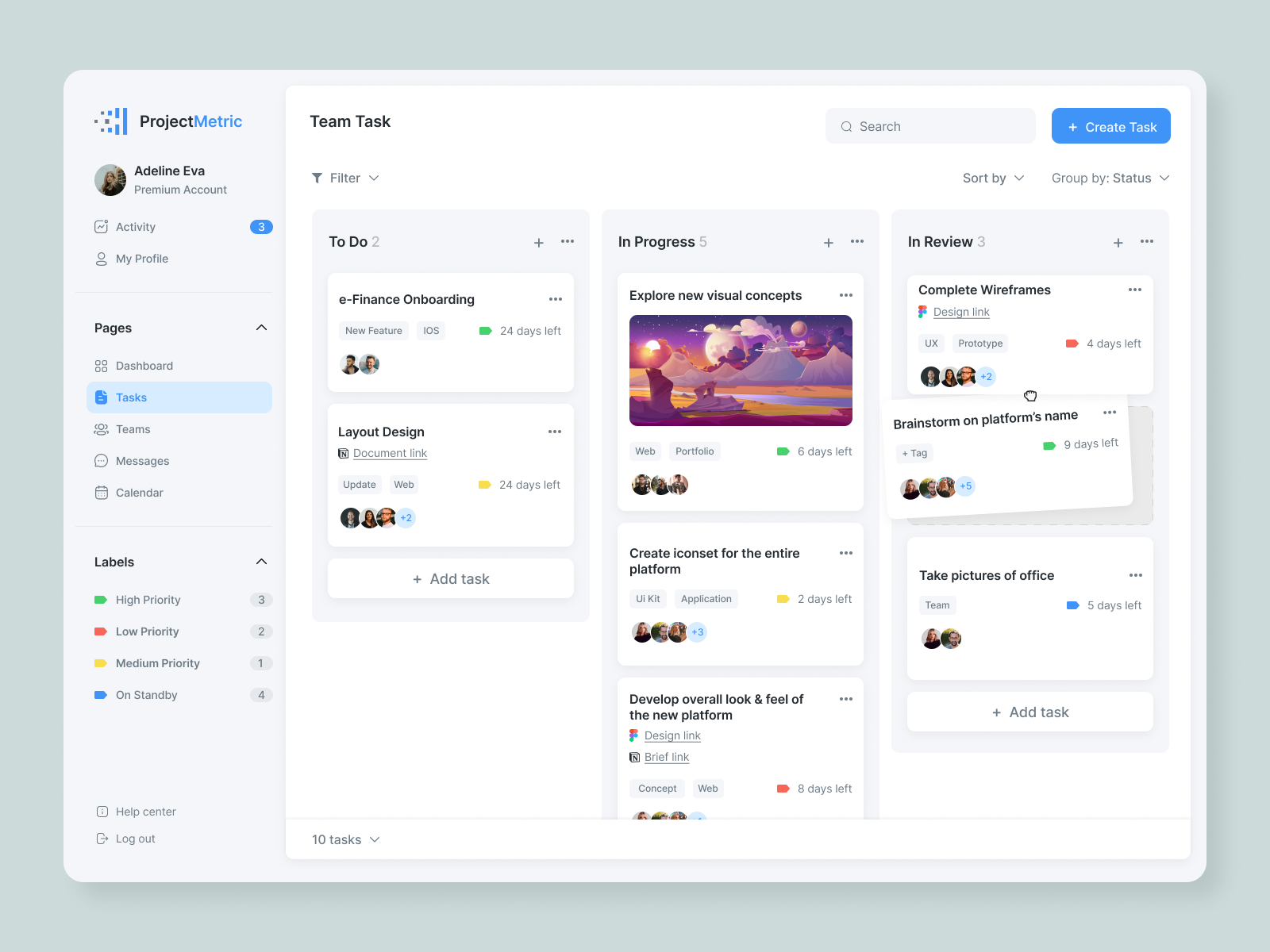 Project Management Dashboard Design by Mohammad Asaduzzaman on Dribbble