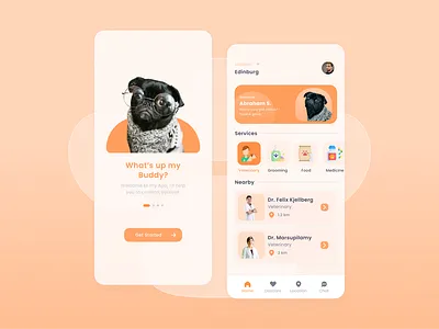 Dogguy - Mobile App Design app cat cleanui design dog graphic design mobileapp pet product design ui ux vet
