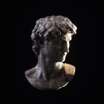 Head of Michelangelo's David A 3d ancient animation animation art c4d design digitalart head marble motion art octane profile scan statue