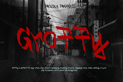 Groffy Font branding font graffiti graphic design icon