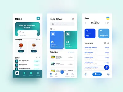 Sales record for micro-merchants app branding graphic design ui ux