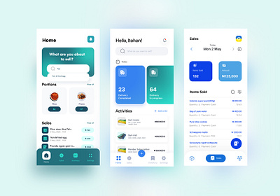 Sales record for micro-merchants app branding graphic design ui ux