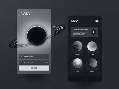 NASA App UI Concept design designinspiration graphic design illustration inspiration ui ui design uidesign uitrends uxdesign