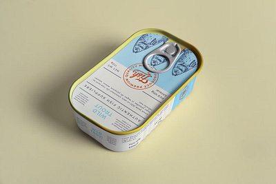 Sardine Fish Tin Can Package Mockup 3d branding design graphic design illustration logo package design packaging packaging design sardine can sardine fish can tin can ux