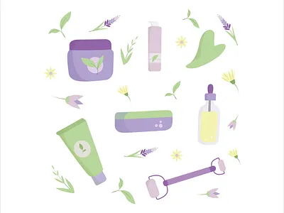 set of facial skin care moisturizer