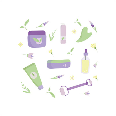set of facial skin care moisturizer