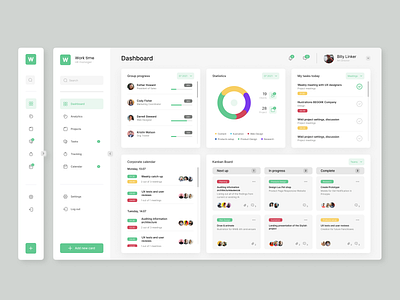 Time manager dashboard Work Time admin admin interface admin theme analytics dahsboard dashboard dashbroad data design desktop graphic design graphs mangement project management sidebar stats task ui ux web