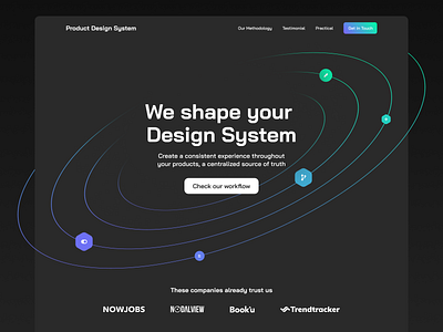 Product Design System website branding clean design designsystem gradient landingpage minimal product service system ui ux web website