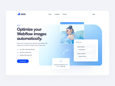 Landing Page: Optily.co branding design graphic design landin landing logo optily optily landing typography ui ux web website