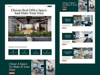 Office Space Rent Website bitmate studio booking website buy space coworking coworking space header landing page office rental office space officespace product design properties responsive search ui ux user interface web app web design website working space