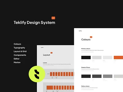 Teklify Design System v.01 design system interface design ui ux