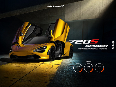 720Spider - MCLaren automobile banner design branding car design graphic design