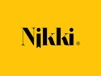 Nikki Logotype app branding design graphic design journal logo typography vector