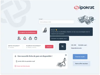 Ipokrat — Smart web app employment agency in the medical field app design digital strategy employment agency ergonomy graphic design health care professionals identity illustration job solution library marketing website medical field recruitment ui user exeperience user interface ux webapp website