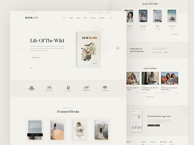 Free Book Store Figma Website Template figma website template free figma template free website template minimal web design website concept website design