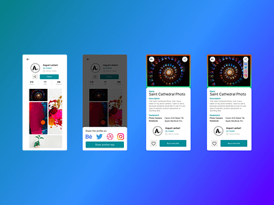 Mobile App - ArtOut. DailyUI: Day 10 android app app login clean dailyui dribbble flat ui ios iphone mobile page phone share social social share theme twitter ui user interface white