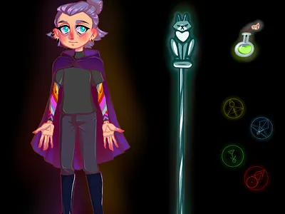 The Owl House Fan Art: Mystic Apprentice art cartoonart character characterdesign conceptart digitalart fanart fantasyart magic toh