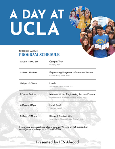 Sample Program Schedule design format schedule