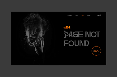 404 page error 404 page animation black error figma orange ui ui design webdesign website