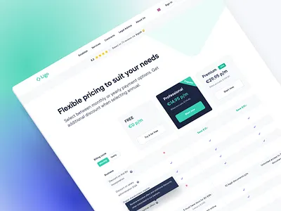 Ligo Pricing Page costs finance legal overview page pricing table