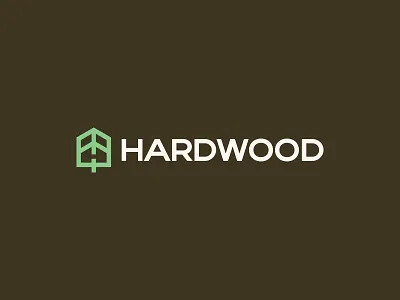 Hadwood Logo Design brand branding design h letter hardwood home house icon logo logodesign minimal mortgage negative space real estate smart logo tree tree house wooden wooden house