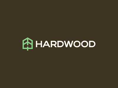 Hadwood Logo Design brand branding design h letter hardwood home house icon logo logodesign minimal mortgage negative space real estate smart logo tree tree house wooden wooden house