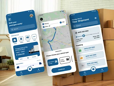 Movers & Packers App app branding design graphic design illustration logo packersandmovers typography ui ux vector