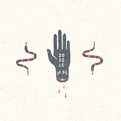 Doodle or Die Black Hand black hand doodle fingers hand hand drawn hands illustration occult procreate severed hand snake snakes