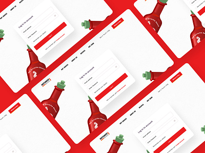 Hot Sauce Brand - Login Screen blockchain brand clean concept crypto dashboard design figma hot sauce landing landing page login nft nft marketplace product screen sharpen.design uxui web3 website