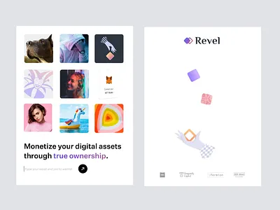 Revel – Waitlist Sneak Peek crypto hand illustration ios design joker joker illustration juggling juggling hand marketplace mobile design nft revel ui uxui waitlist web design