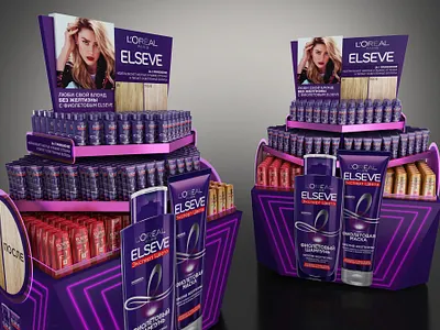 Elseve pallet branding design fmcg graphic design loreal pallet pos posm product design